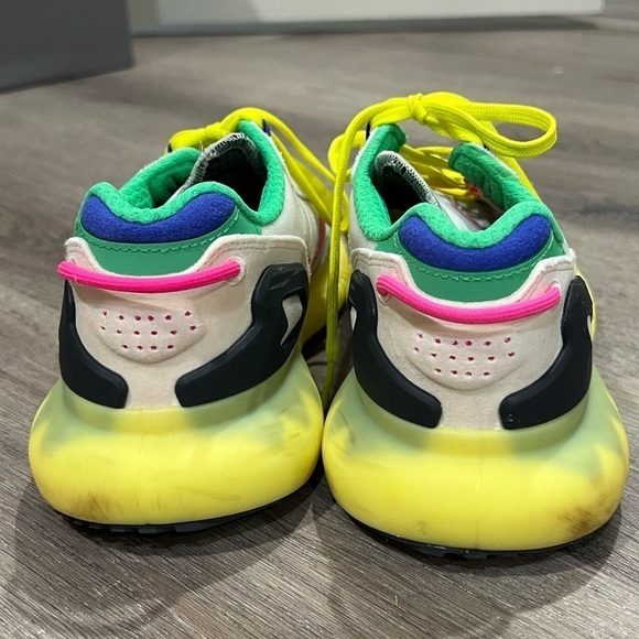 Women’s Size 6 Adidas ZX Ultraboost Yellow Pink Sneaker EUC Shoe - Picture 6 of 10